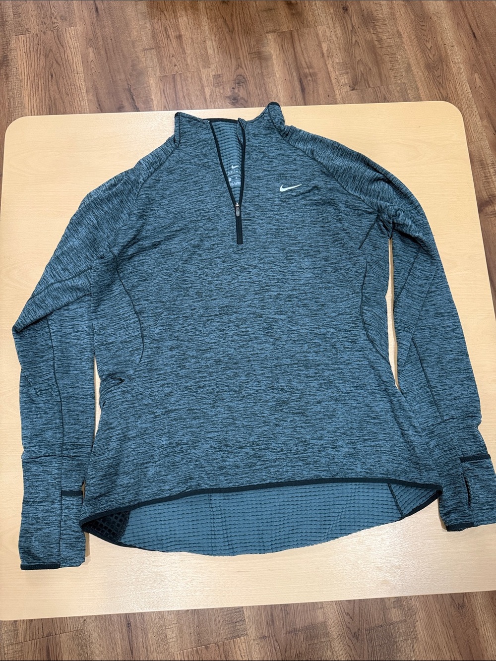 Nike Women's Heathered Teal Quarter-Zip Performance Top